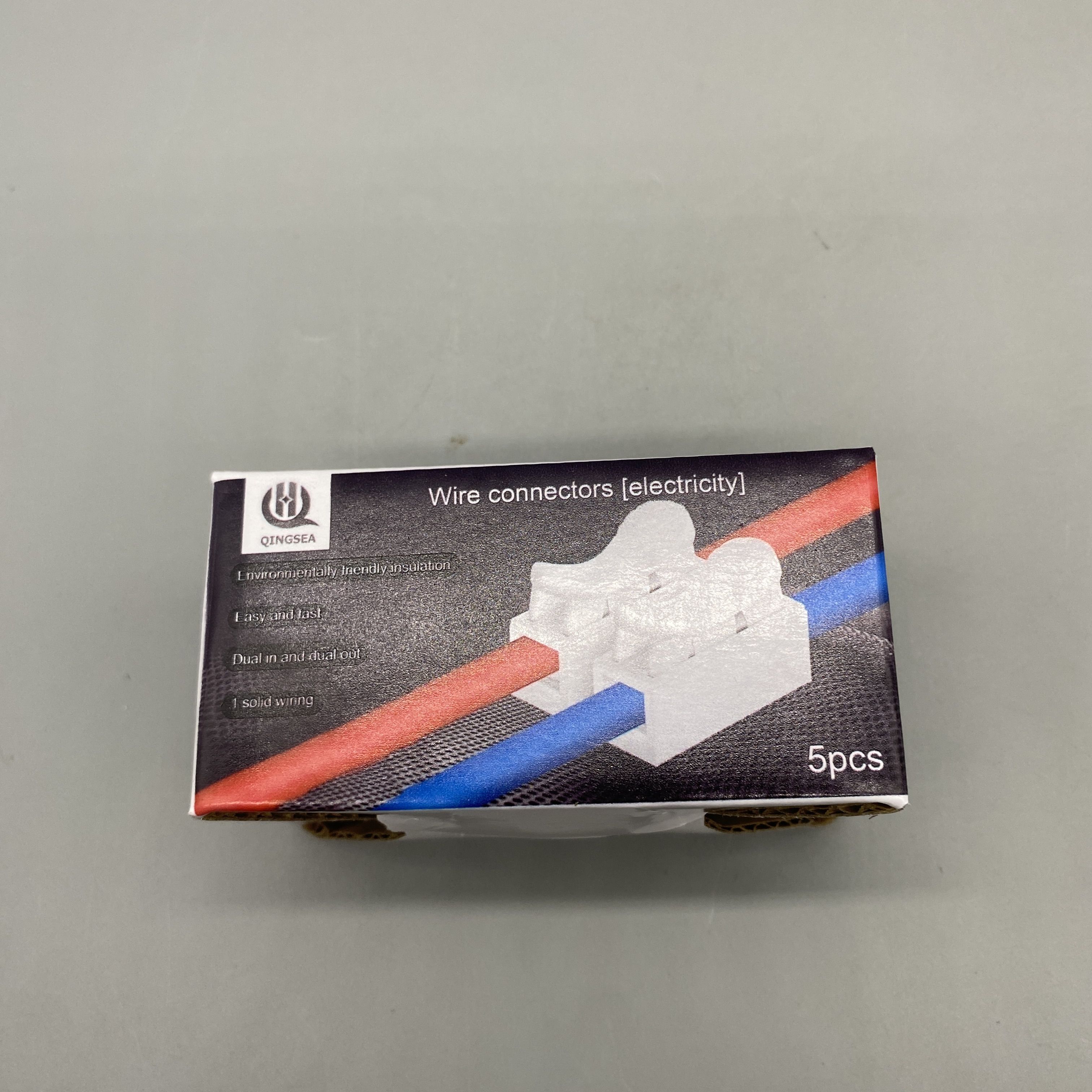 QINGSEA Q Wire Connectors [Electricity] - 10A, 250V, PA66 Flame-Retardant Shell, Electrolytic Copper Rod - Suitable for 0.5-1.5mm² Hard Wire, 0.5-2.5mm² Soft Wire